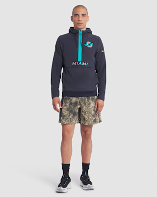 Nike Miami Dolphins Rivalries Collection Sideline Anorak Men's Nike NFL 1/2-Zip Hooded Jacket