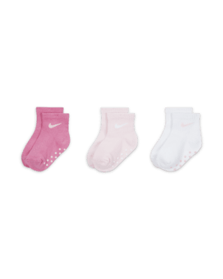 Nike Nike Core Swoosh Toddler Gripper Socks Box Set (3 Pairs)