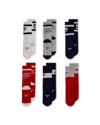 Nike Nike Dri-FIT Little Kids' Retro Crew Socks (6 Pairs)