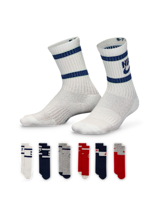 Nike Nike Dri-FIT Little Kids' Retro Crew Socks (6 Pairs)