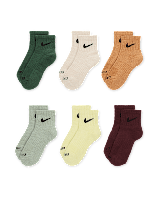 Nike Nike Dri-FIT Performance Basics Little Kids' Quarter Socks (6 Pairs)