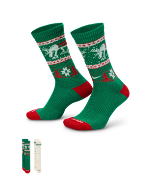 Nike Nike Everyday Plus Cushioned Winter Wonderland Crew Socks (2 Pairs)