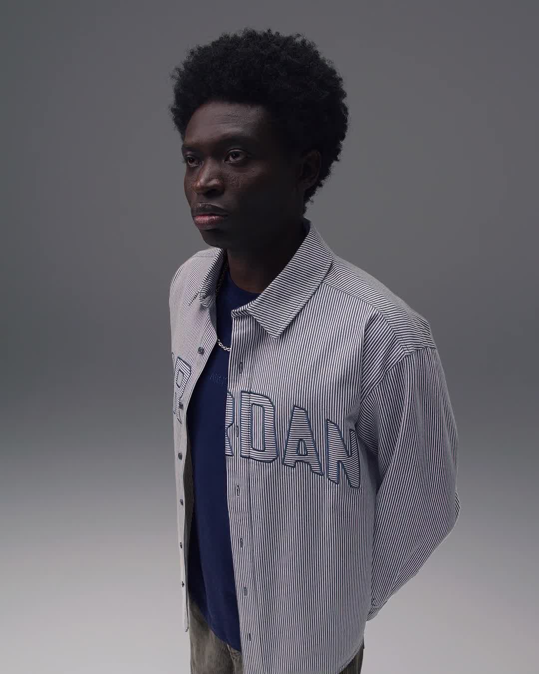 Nike Jordan Flight Men's Oxford Long-Sleeve Top