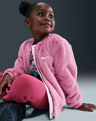 Nike Nike Little Kids' Faux Fur Bomber Jacket