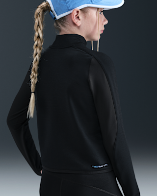 Nike Nike Pro Big Kids' (Girls') Therma-FIT 1/2-Zip Long-Sleeve Top