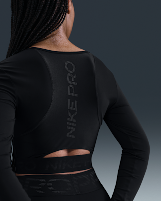 Nike Nike Pro Women's Dri-FIT Cropped Long-Sleeve Top