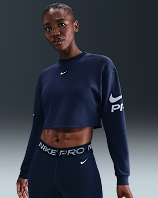 Nike Nike Pro Women's Dri-FIT Loose Crew-Neck French Terry Sweatshirt