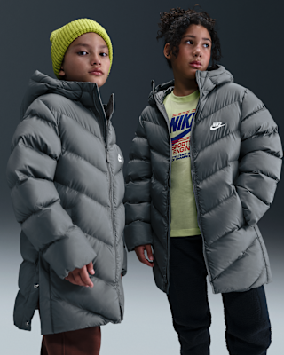Nike Nike Sportswear All Day Play Big Kids' Therma-FIT Loose-Fit Mid-Length Puffer Jacket