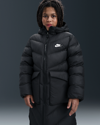 Nike Nike Sportswear All Day Play Big Kids' Therma-FIT Loose-Fit Full-Length Puffer Parka