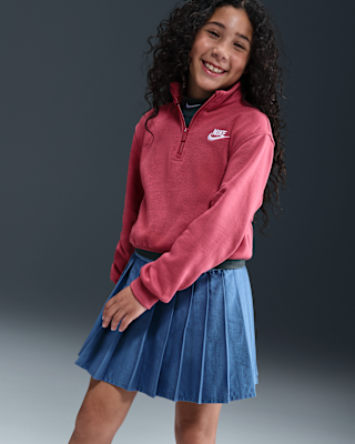 Nike Nike Sportswear Club Fleece Big Kids' (Girls') 1/2-Zip Long-Sleeve Top