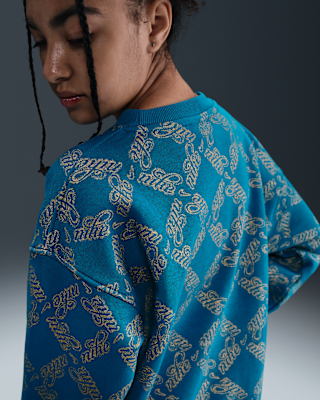 Nike Nike Sportswear Club Fleece Big Kids' (Girls') Oversized Printed Crewneck Sweatshirt