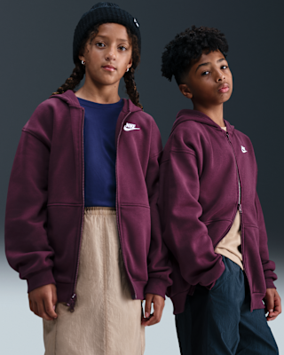 Nike Nike Sportswear Club Fleece Big Kids' Oversized Full-Zip Hoodie