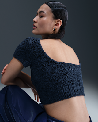 Nike Nike Sportswear Phoenix Cozy Bouclé Women's Short-Sleeve Cropped Knit Top