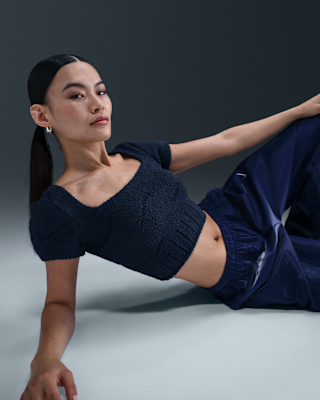 Nike Nike Sportswear Phoenix Cozy Bouclé Women's Short-Sleeve Cropped Knit Top