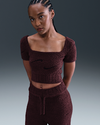 Nike Nike Sportswear Phoenix Cozy Bouclé Women's Short-Sleeve Cropped Knit Top