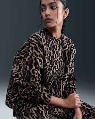 Nike Nike Sportswear Phoenix Fleece Women's Oversized Printed Crew-Neck Sweatshirt