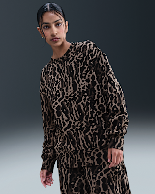 Nike Nike Sportswear Phoenix Fleece Women's Oversized Printed Crew-Neck Sweatshirt