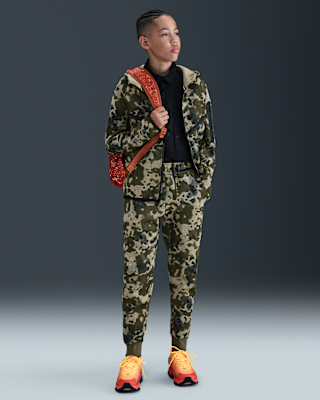 Nike Nike Tech Big Kids' (Boys') Full-Zip Camo Fleece Hoodie