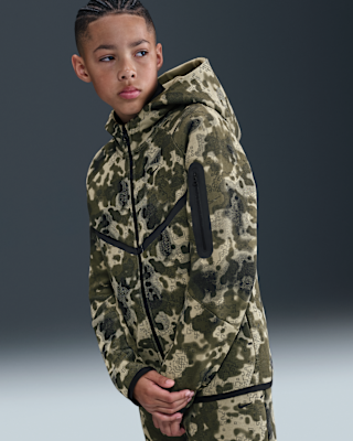 Nike Nike Tech Big Kids' (Boys') Full-Zip Camo Fleece Hoodie