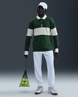 Nike NikeCourt Heritage Men's Tennis Long-Sleeve Polo