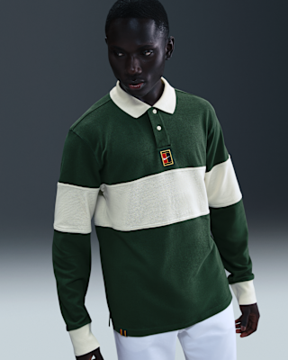 Nike NikeCourt Heritage Men's Tennis Long-Sleeve Polo