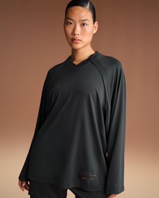 Nike NikeSKIMS Airy Women's Oversized V-Neck Long-Sleeve Top