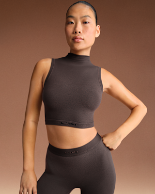 Nike NikeSKIMS Vintage Seamless Women's Mock-Neck Long-Line Bra