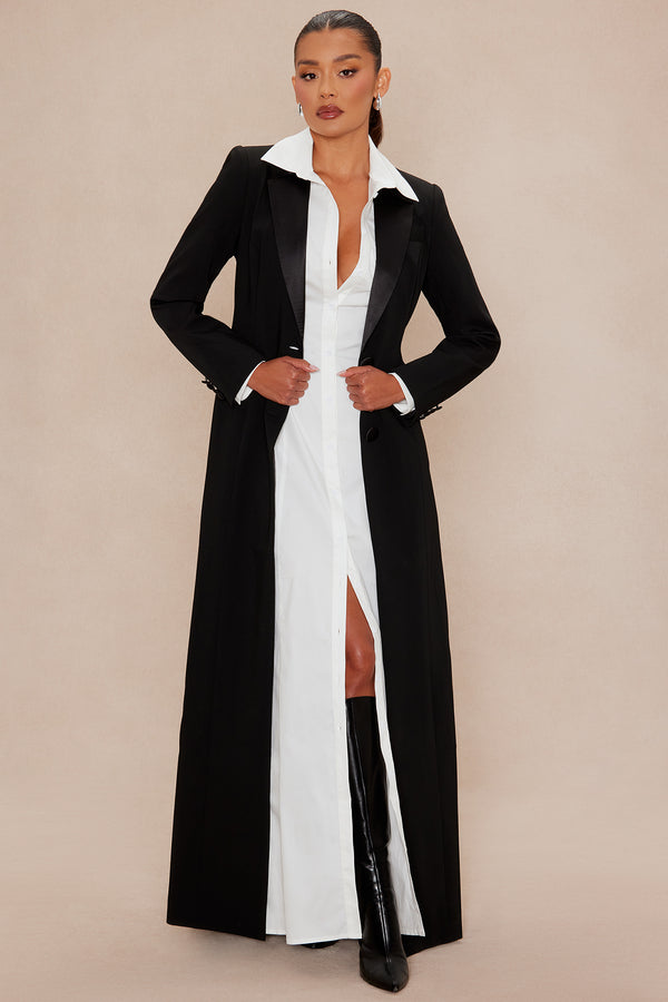 Fashion Nova Amelia Blazer 2 Piece Dress Set - Black/White