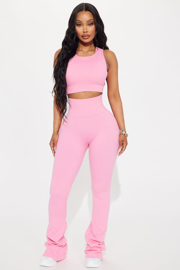 Fashion Nova Beach Body Effortless Seamless Active Yoga Pant - Bubblegum Pink