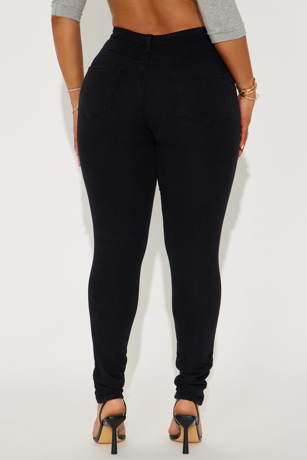 Fashion Nova Classic Stunner High Rise Booty Lifter Skinny Jeans - Black