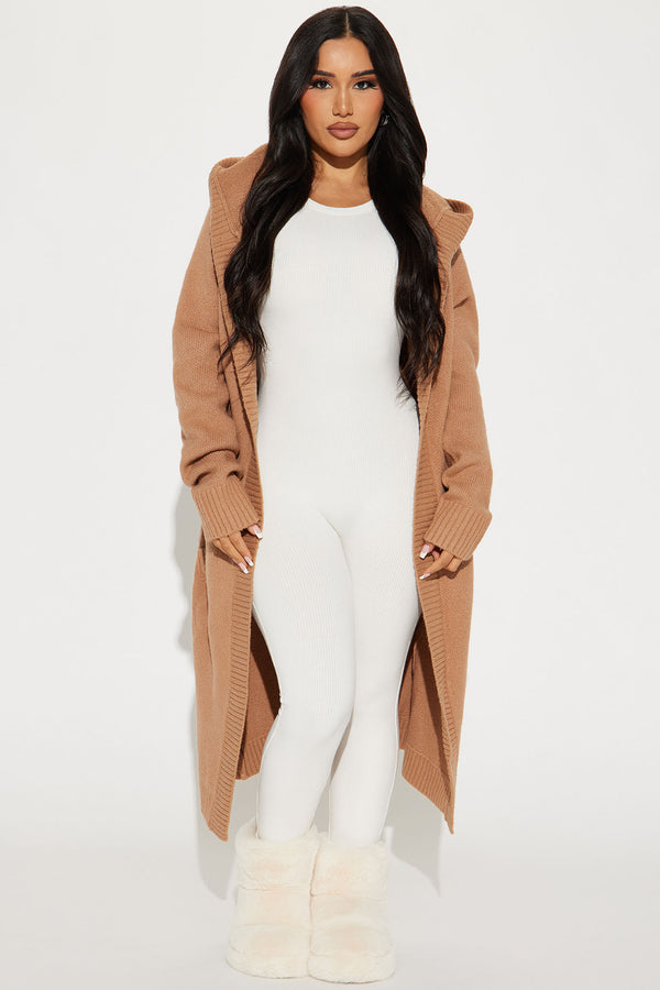 Fashion Nova Dangerously Beautiful Solid Cardigan - Taupe