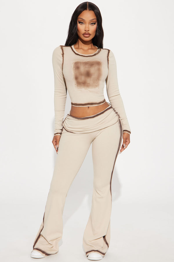 Fashion Nova 17 Again Washed Pant Set - Taupe/combo