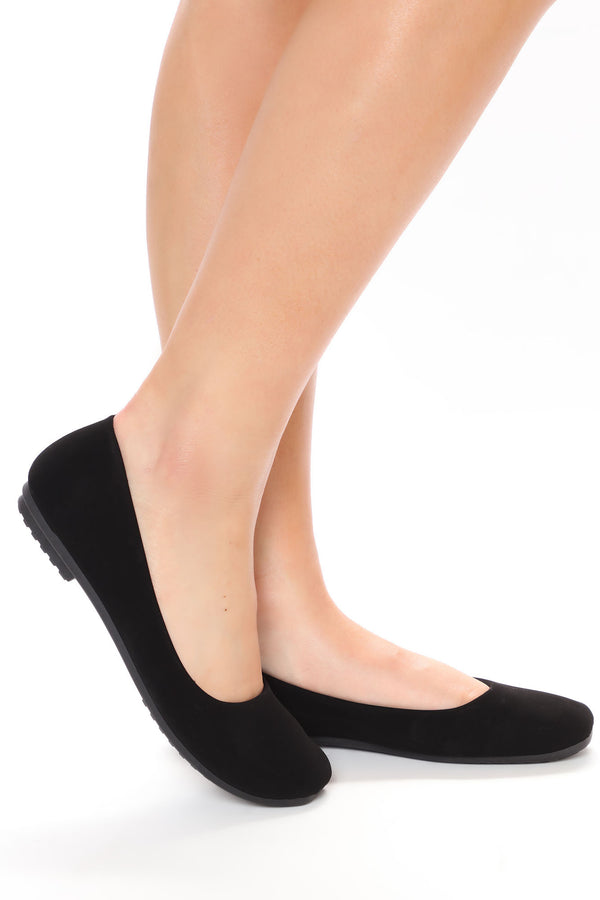 Fashion Nova All Business Flats - Black