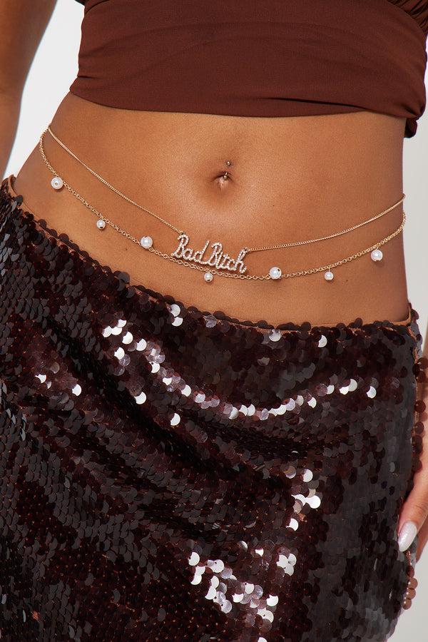 Fashion Nova Bad Bitch Belly Chain - Gold