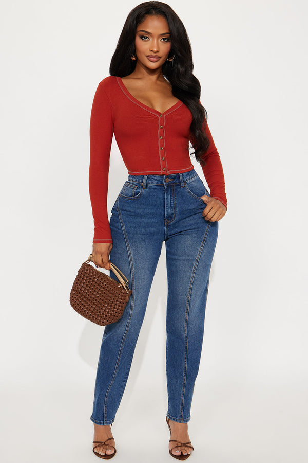 Fashion Nova Best Ever Stretch Mom Jeans - Dark Wash