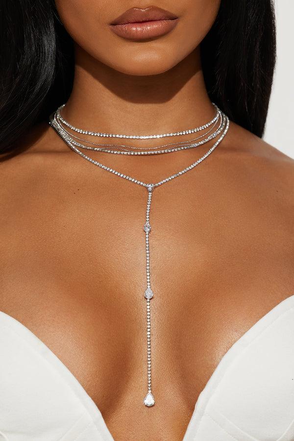 Fashion Nova Best Version Of Me Necklace - Silver