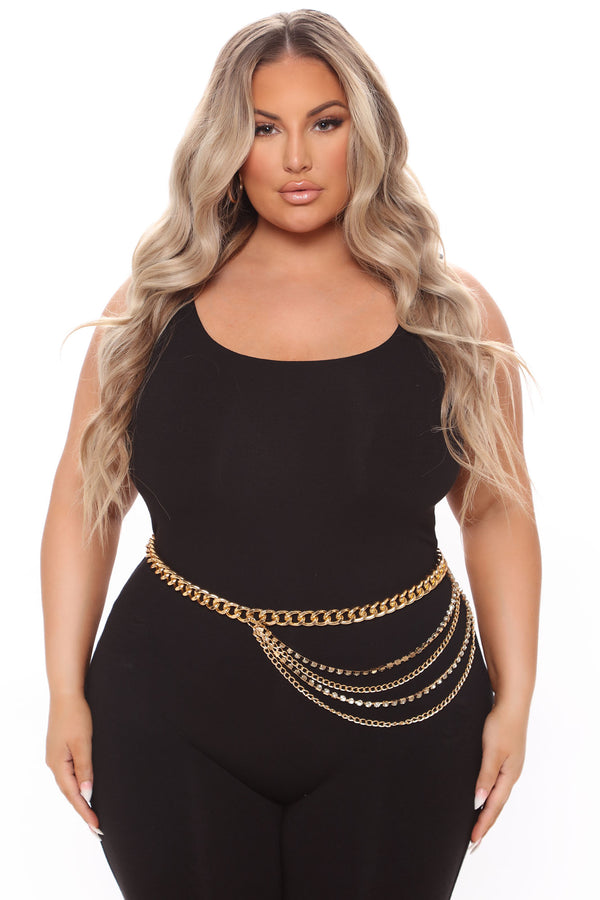 Fashion Nova Bling It On Belly Chain - Gold