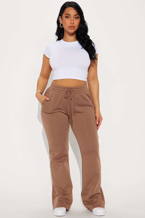 Fashion Nova Candice Lounge Flare Pant - Brown
