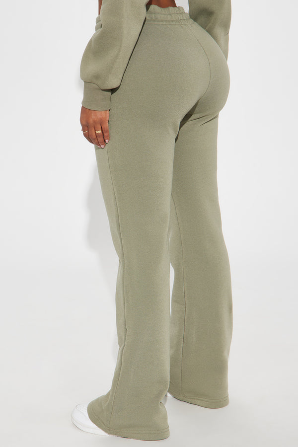 Fashion Nova Candice Lounge Flare Pant - Olive