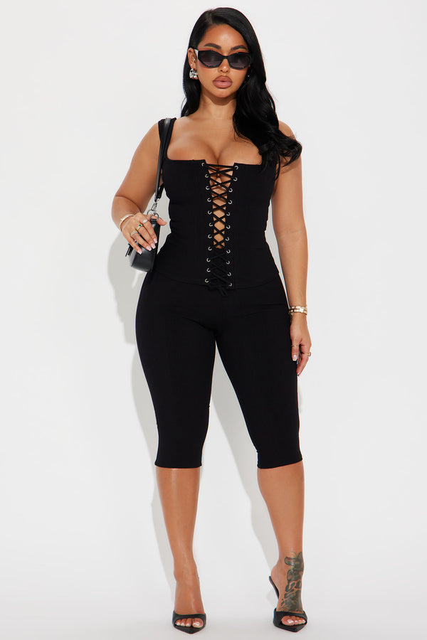 Fashion Nova Carina Snatched Pant Set - Black