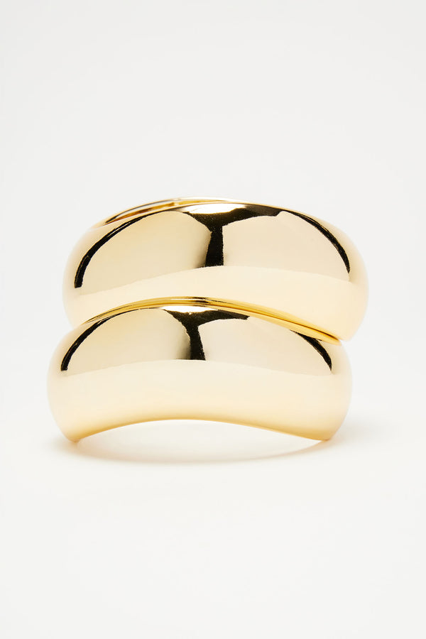 Fashion Nova Cove Island 2 Piece Bracelet Set - Gold