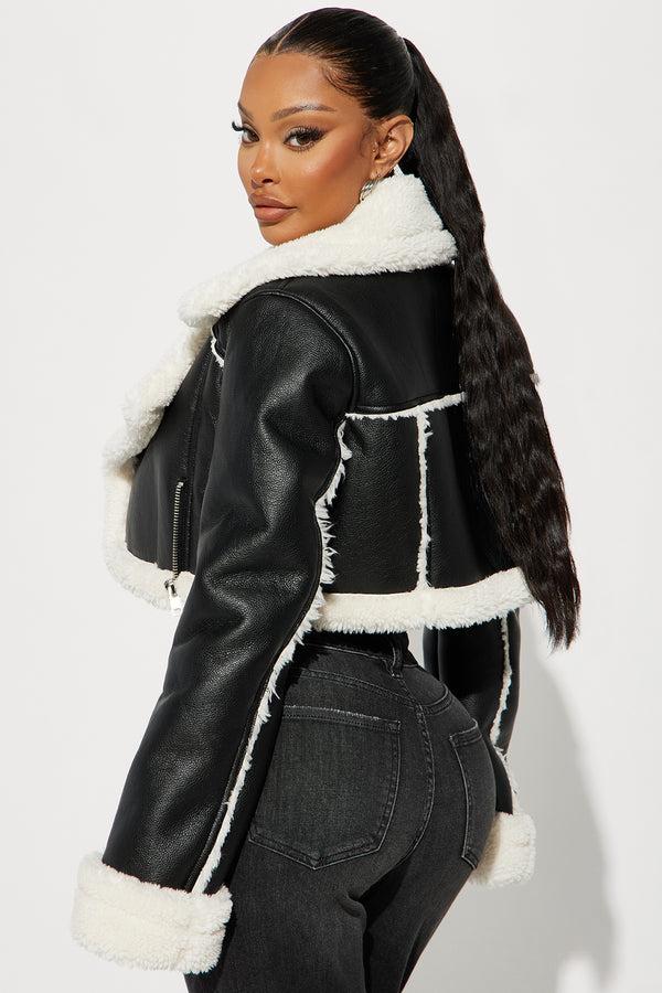 Fashion Nova Crossing Ways Moto Jacket - Brown