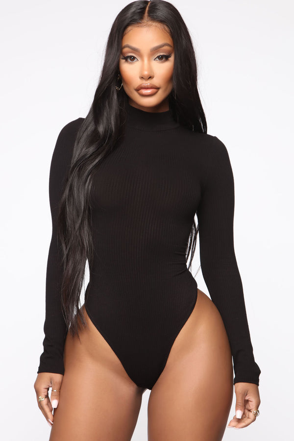 Fashion Nova Dana Bodysuit - Black