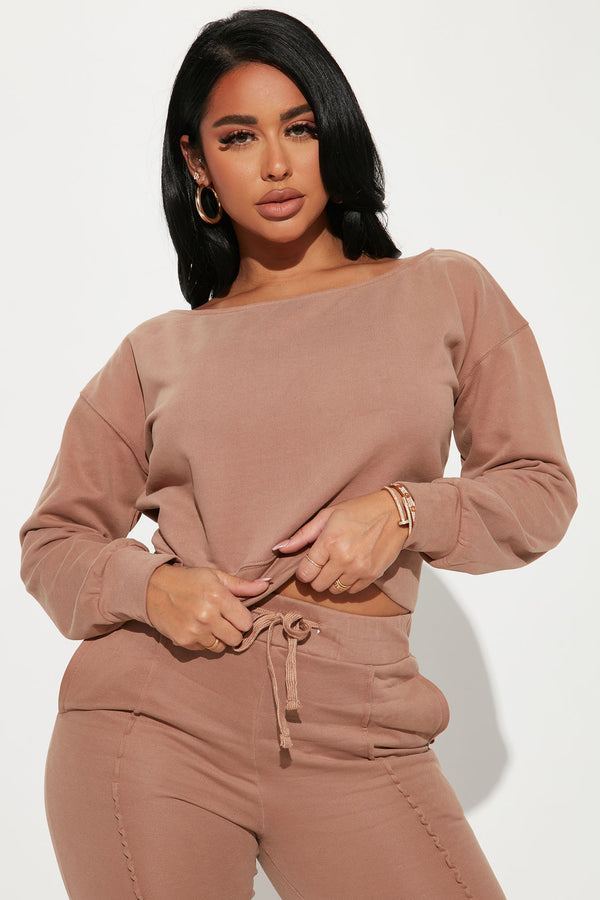 Fashion Nova Easy Going Pant Set - Taupe