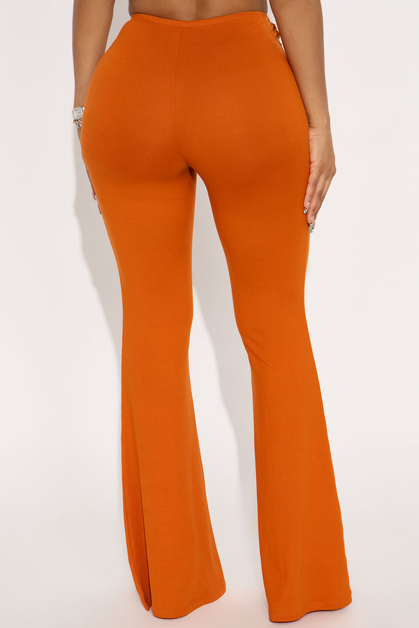 Fashion Nova Elinda Flare Pant - Orange
