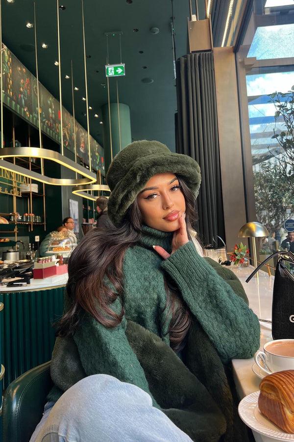 Fashion Nova Esme Turtle Neck Sweater - Hunter