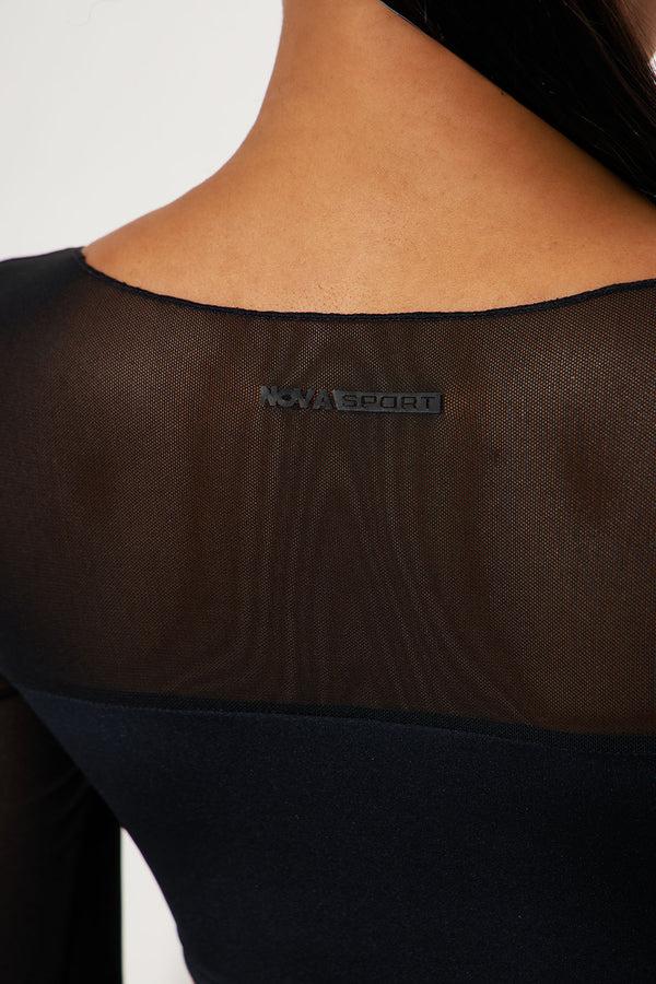 Fashion Nova Fluid Form Elevate Active Top - Black