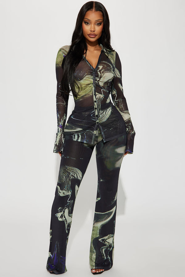 Fashion Nova Gisella Pant Set - Black/combo