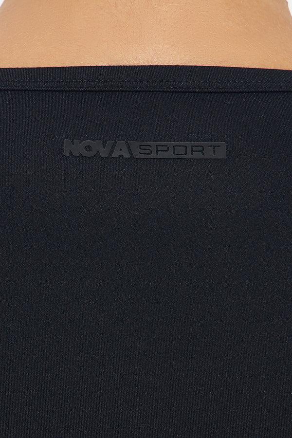 Fashion Nova Glow Super Soft Active Top - Black