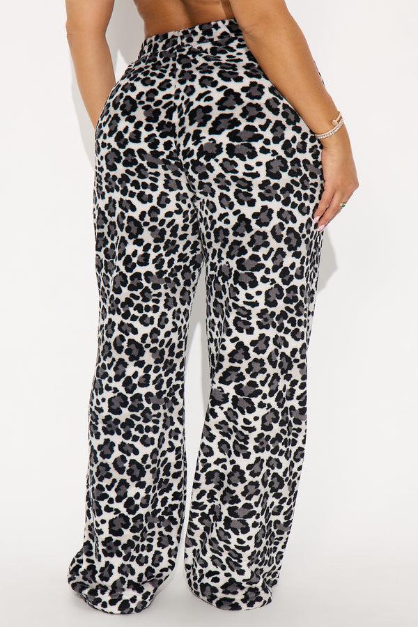 Fashion Nova Gone Wild Plush PJ Pants - Grey/combo